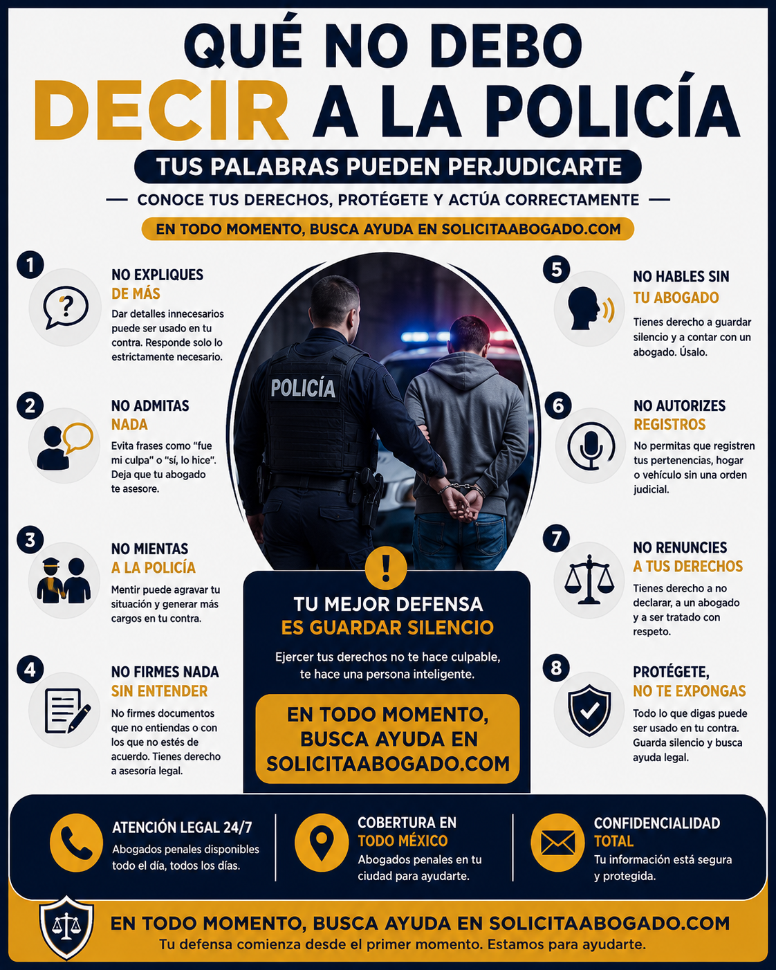 Qué no debo decir cuando me detienen en México