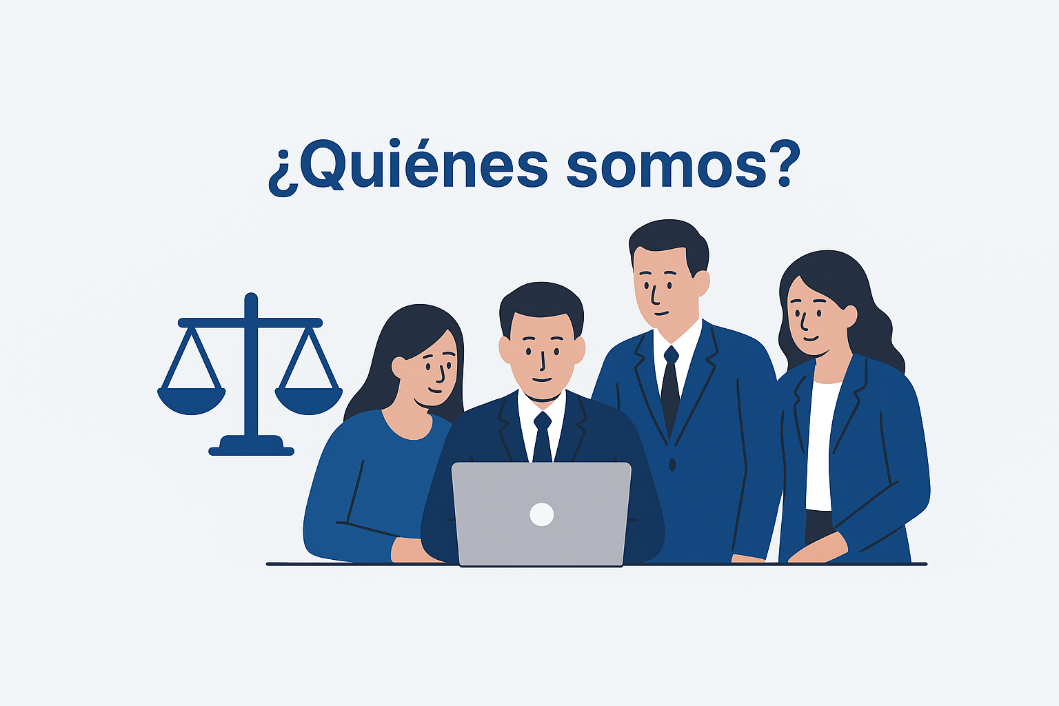 Equipo de abogados y clientes